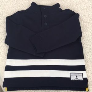 NWT Janie & Jack Navy Blue & White pullover